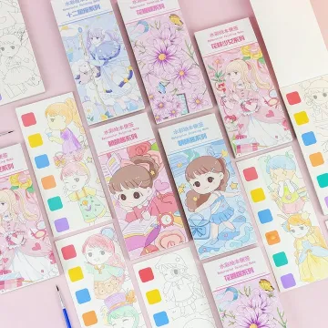 Painting Book with Watercolor Paints